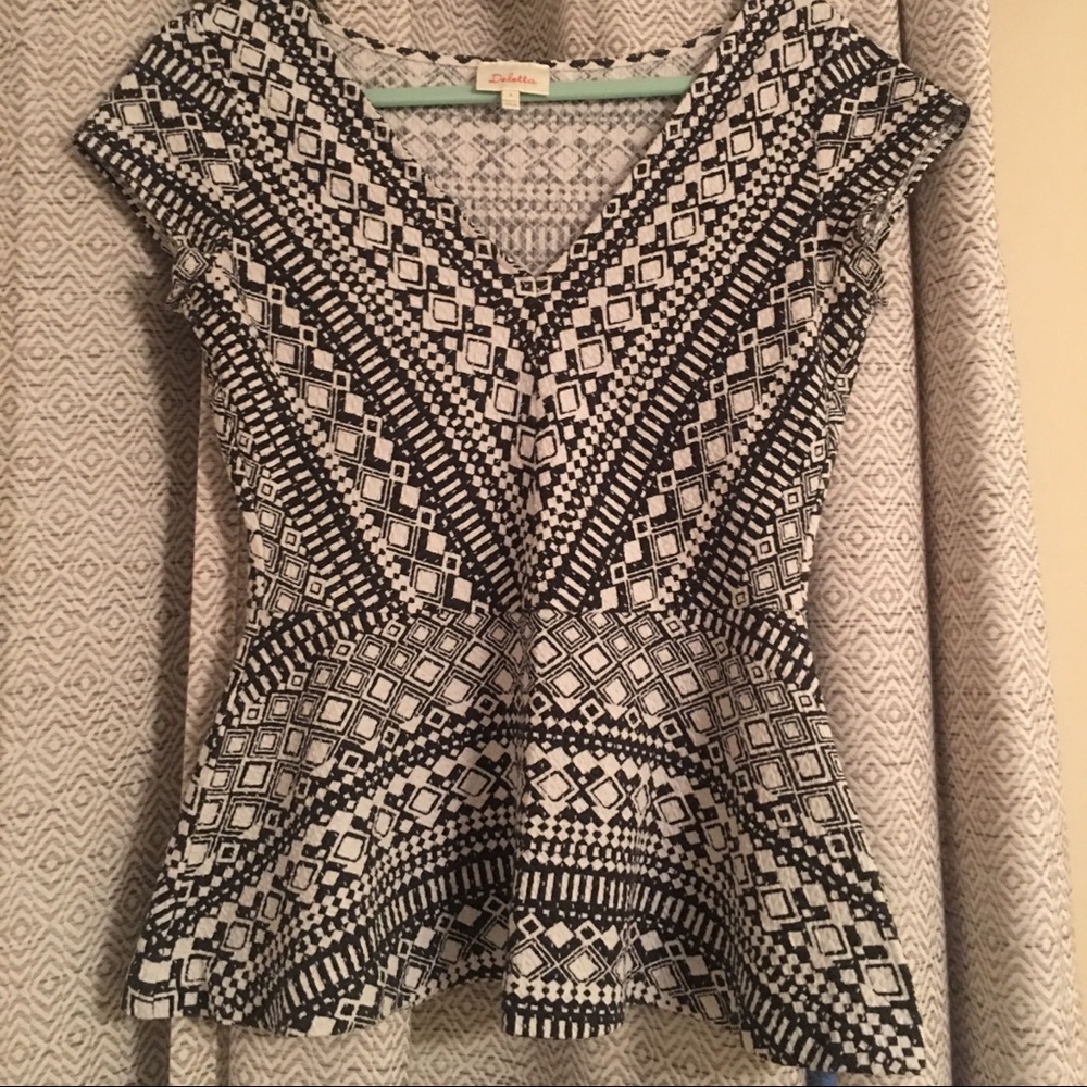 Anthropologie Deletta Peplum Top